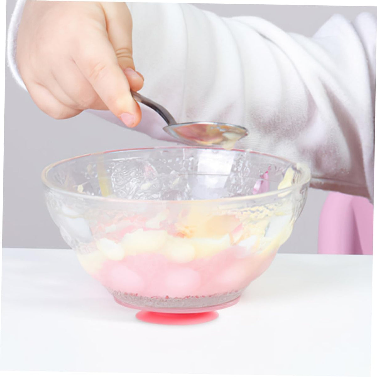 3pcs Double-Sided Suction Cups Wee Sprouts Suction Plates Boy Girl Dishes Silicone Tableware Sucker Ppsu Food Bowl Boys and Girls Plates Silicone Non-Slip Mat Variety of Colors