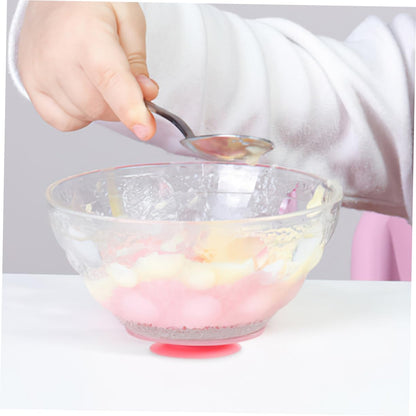 3pcs Double-Sided Suction Cups Wee Sprouts Suction Plates Boy Girl Dishes Silicone Tableware Sucker Ppsu Food Bowl Boys and Girls Plates Silicone Non-Slip Mat Variety of Colors