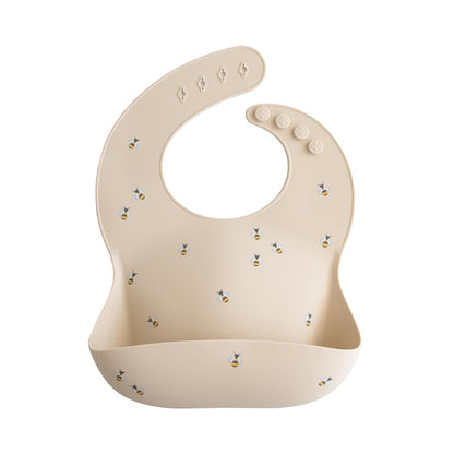 Silicone Baby Bib | Adjustable Fit Waterproof Bibs (Whales) - Colors A