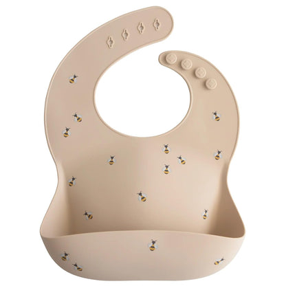 Silicone Baby Bib | Adjustable Fit Waterproof Bibs (Whales) - Colors A