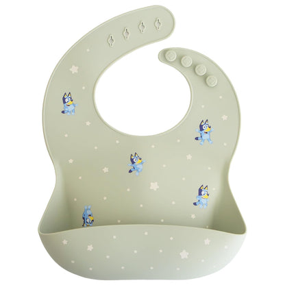 Silicone Baby Bib | Adjustable Fit Waterproof Bibs (Whales) - Colors A