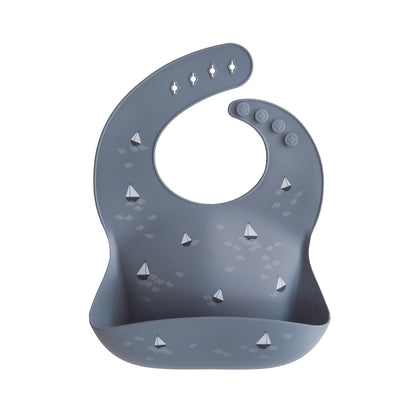 Silicone Baby Bib | Adjustable Fit Waterproof Bibs (Whales) - Colors A