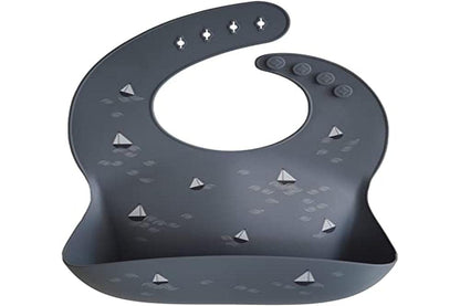 Silicone Baby Bib | Adjustable Fit Waterproof Bibs (Whales) - Colors A