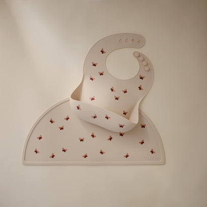 Silicone Baby Bib | Adjustable Fit Waterproof Bibs (Whales) - Colors A