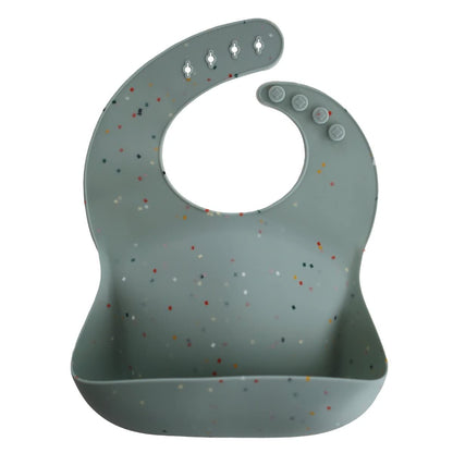 Silicone Baby Bib | Adjustable Fit Waterproof Bibs (Whales) - Colors A