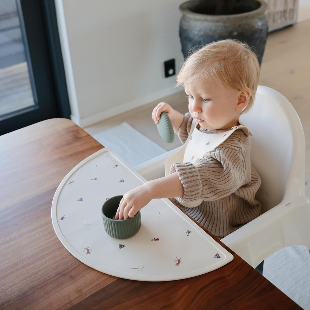 Silicone Baby Bib | Adjustable Fit Waterproof Bibs (Whales) - Colors A