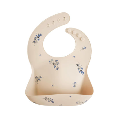 Silicone Baby Bib | Adjustable Fit Waterproof Bibs (Whales) - Colors A
