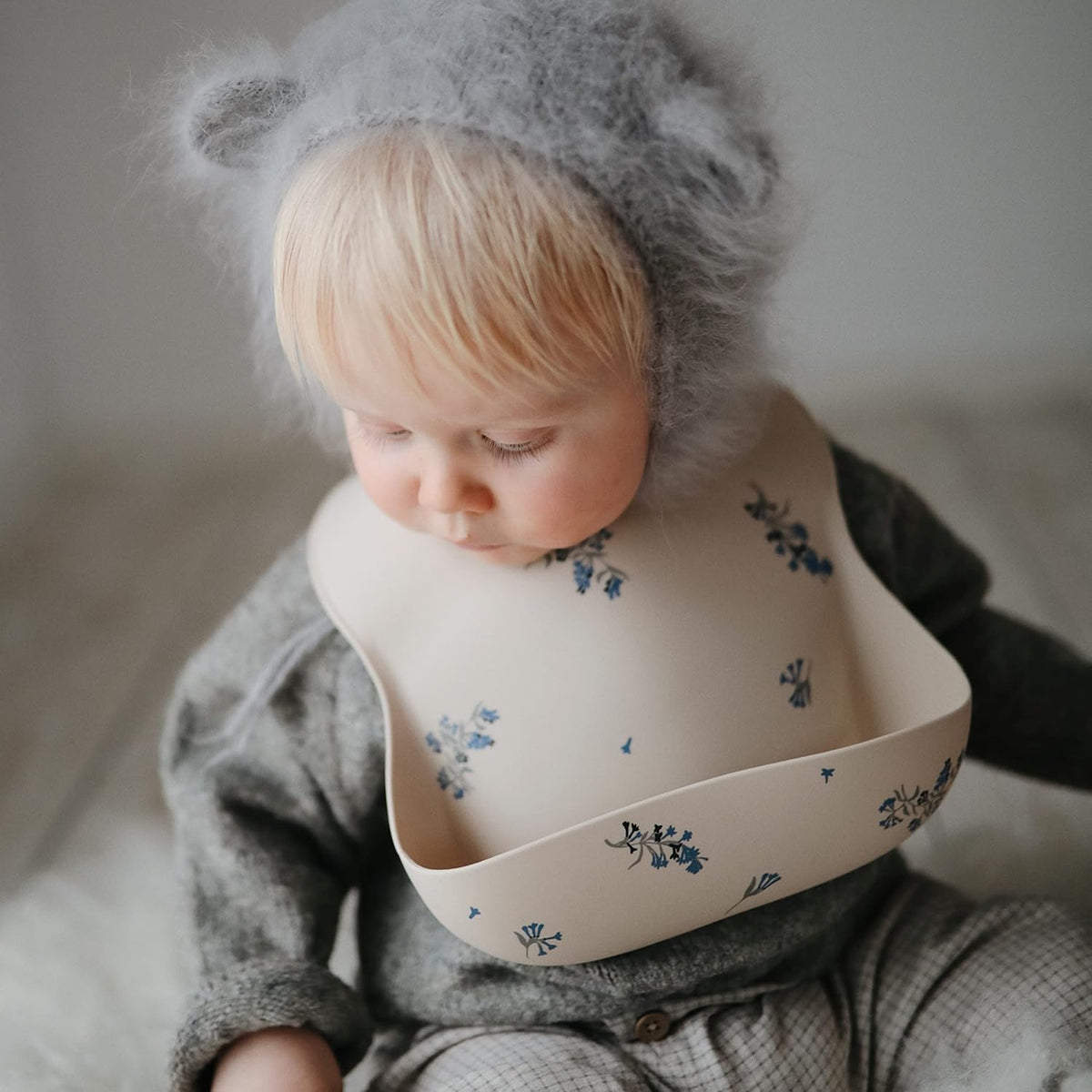 Silicone Baby Bib | Adjustable Fit Waterproof Bibs (Whales) - Colors A