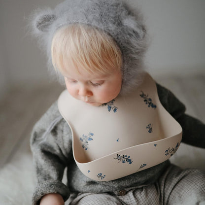 Silicone Baby Bib | Adjustable Fit Waterproof Bibs (Whales) - Colors A