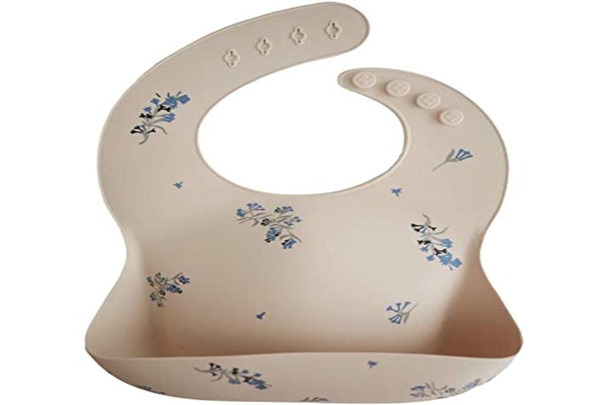Silicone Baby Bib | Adjustable Fit Waterproof Bibs (Whales) - Colors A