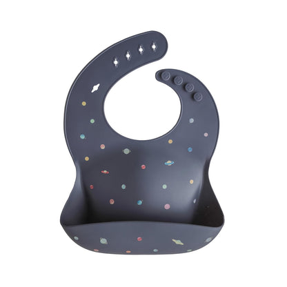 Silicone Baby Bib | Adjustable Fit Waterproof Bibs (Whales) - Colors A