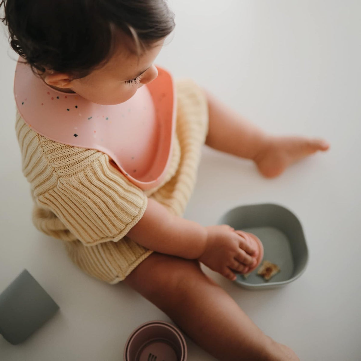 Silicone Baby Bib | Adjustable Fit Waterproof Bibs (Whales) - Colors A