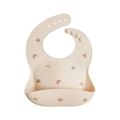 Silicone Baby Bib | Adjustable Fit Waterproof Bibs (Whales) - Colors A