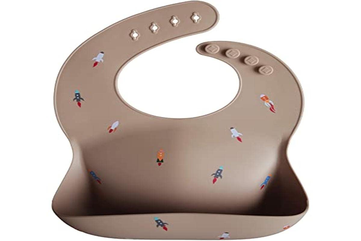 Silicone Baby Bib | Adjustable Fit Waterproof Bibs (Whales) - Colors A