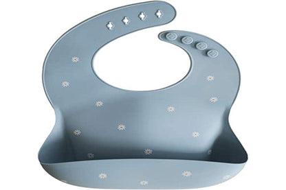 Silicone Baby Bib | Adjustable Fit Waterproof Bibs (Whales) - Colors A