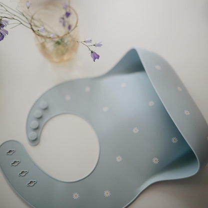 Silicone Baby Bib | Adjustable Fit Waterproof Bibs (Whales) - Colors A