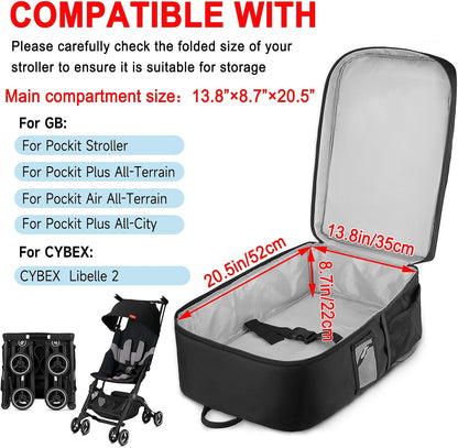 Stroller Travel Bag Compatible with Gb Pockit(13.8 × 8.7 ×20.5inch)