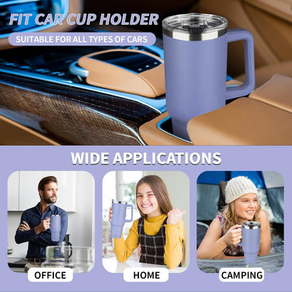 30 oz Tumbler with Handle, Stainless Steel Insulated Tumbler with Lid and Straw, Double Wall Vacuum Coffee Mug Tumbler, Insulated Coffee Thermal Cup for Cold and Hot (Fruit Green)