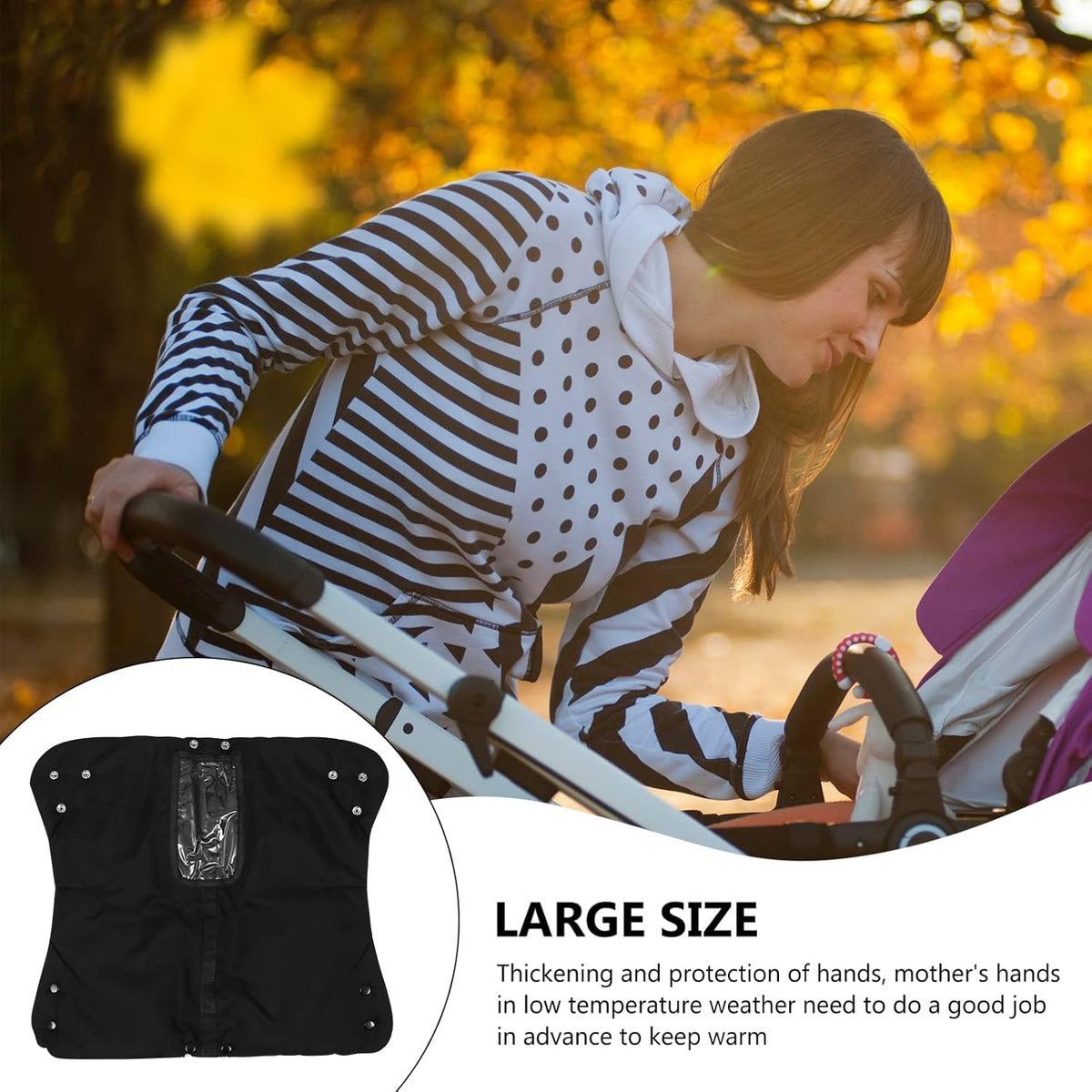 Winter Ster Gloves Thick Oxford Hand for Cold Weather Windproof Warm Easy to Install Ster Handles Lining