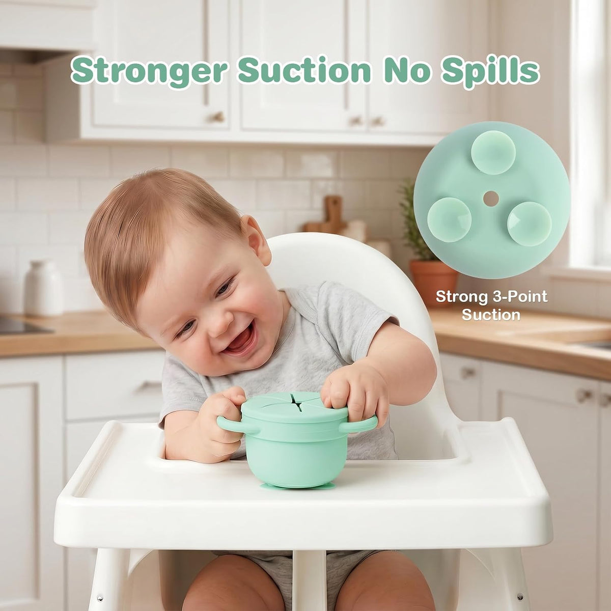 2 Pack Snack Cups for Toddlers Spill Proof - Detachable Stainless Steel Toddler Snack Cups with Silicone Lids & Handles - Dishwasher Safe Snack Container (Red and Purple)
