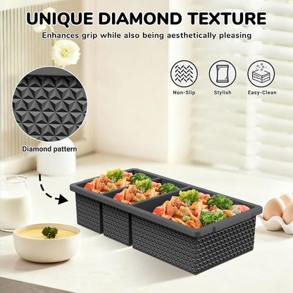 Silicone Freezer Trays with Lid (2-Pack), 1-Cup & 2-Cup Silicone Freezer Molds, Stackable Soup Cubes Freezer Tray with Lid for Portion Control, Food Storage & Meal Prep, Oven & Dishwasher Safe