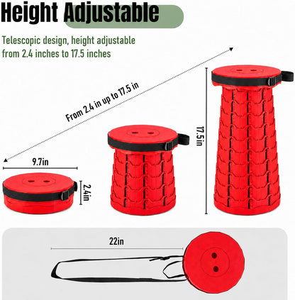 Collapsible Stool, Foldable Portable Stool for Adults, Black