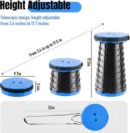 Collapsible Stool, Foldable Portable Stool for Adults, Black