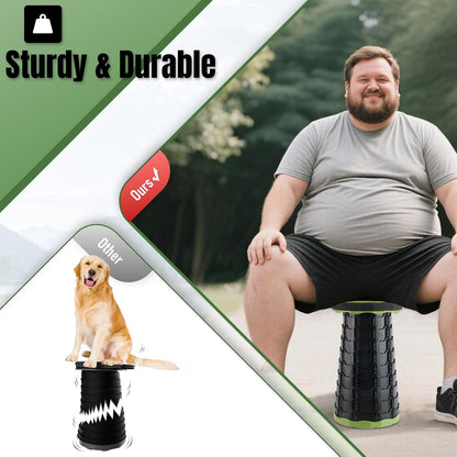 Collapsible Stool, Foldable Portable Stool for Adults, Black