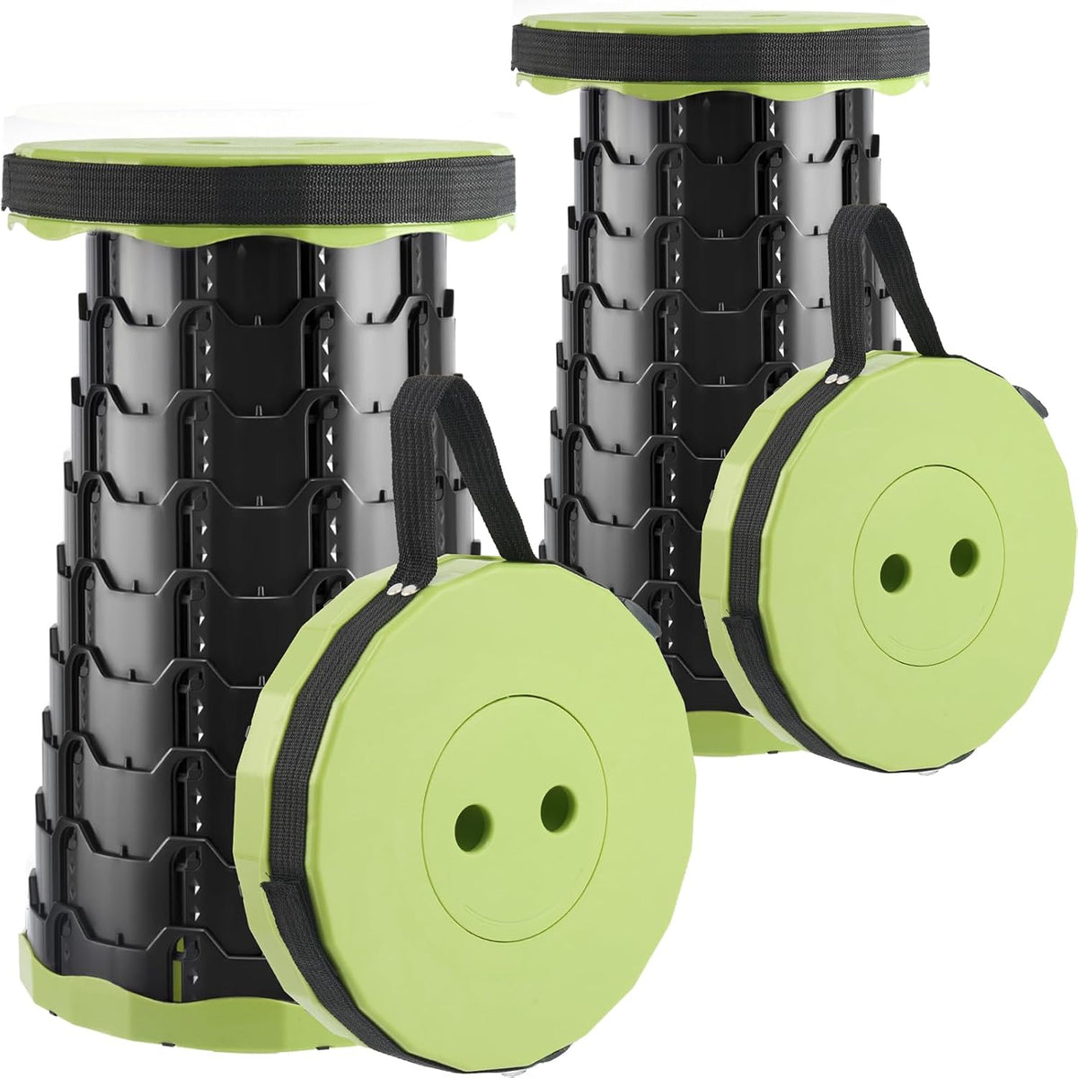 Collapsible Stool, Foldable Portable Stool for Adults, Black