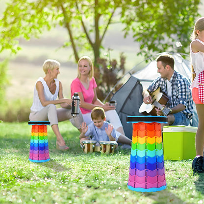 Collapsible Stool, Foldable Portable Stool for Adults, Black