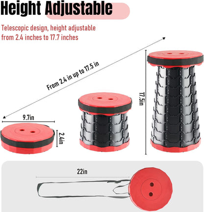 Collapsible Stool, Foldable Portable Stool for Adults, Black