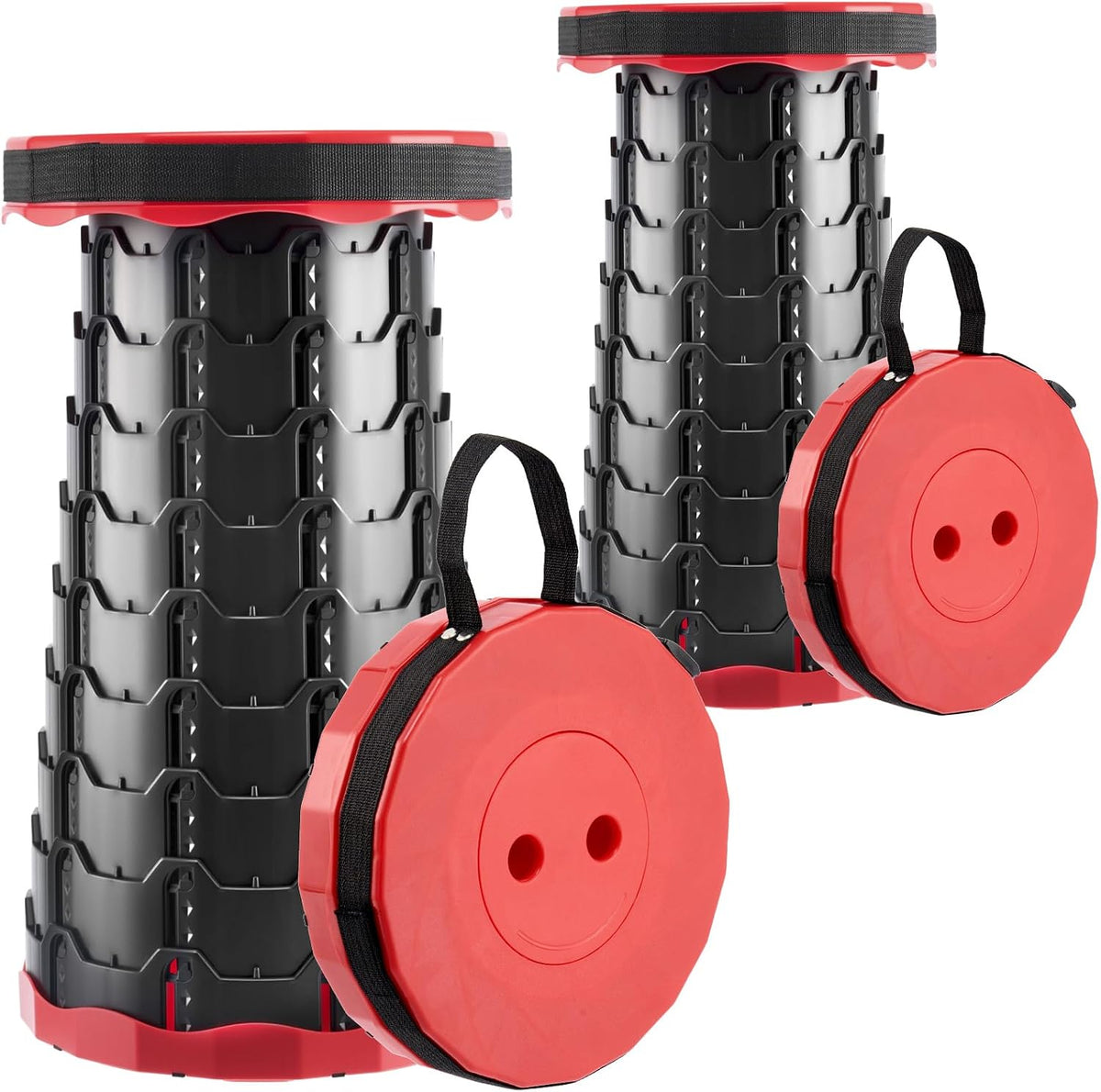 Collapsible Stool, Foldable Portable Stool for Adults, Black