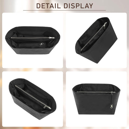 Long Champ Organizer Insert, Bag Organizer Insert for le pliage Large and More, Lightweight Waterproof DupontPaper, Keeps Handbags Shaped & Neat, 6 Compartments, 4 Size (Black, L)
