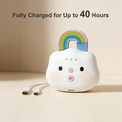 Baby Sound Machine Portable White Noise Machine with 14 Soothing Sounds Rechargeable White Noise Sound Machine with 3 Timer Setting and Night Light