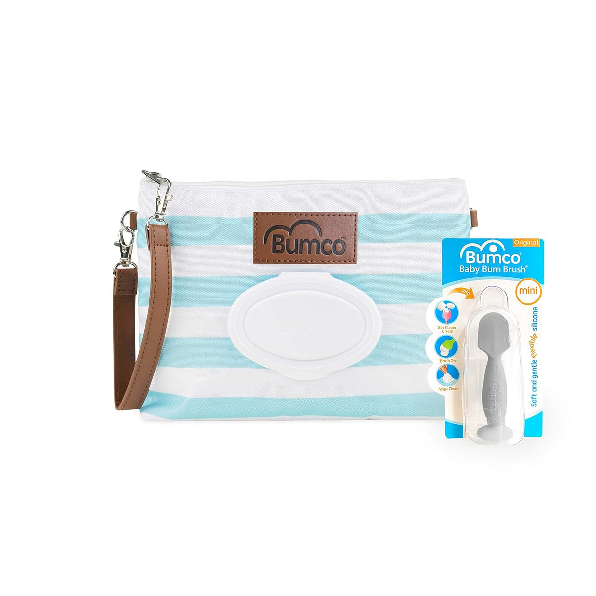 Portable Diaper Clutch Bag and Travel Diaper Cream Spatula Set