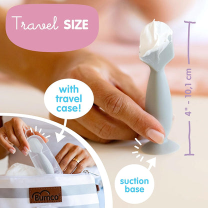 Portable Diaper Clutch Bag and Travel Diaper Cream Spatula Set