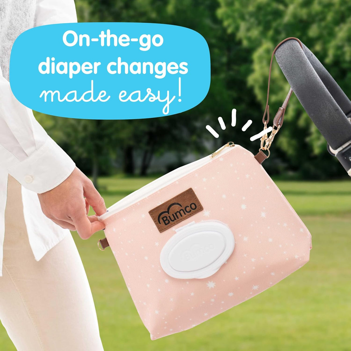 Portable Diaper Clutch Bag and Travel Diaper Cream Spatula Set