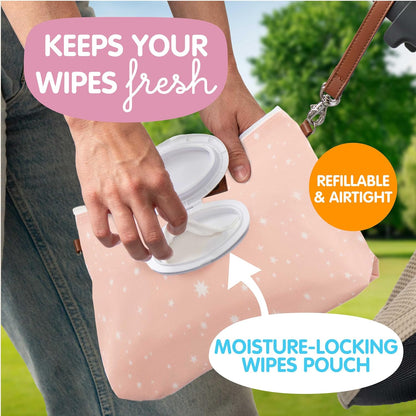 Portable Diaper Clutch Bag and Travel Diaper Cream Spatula Set