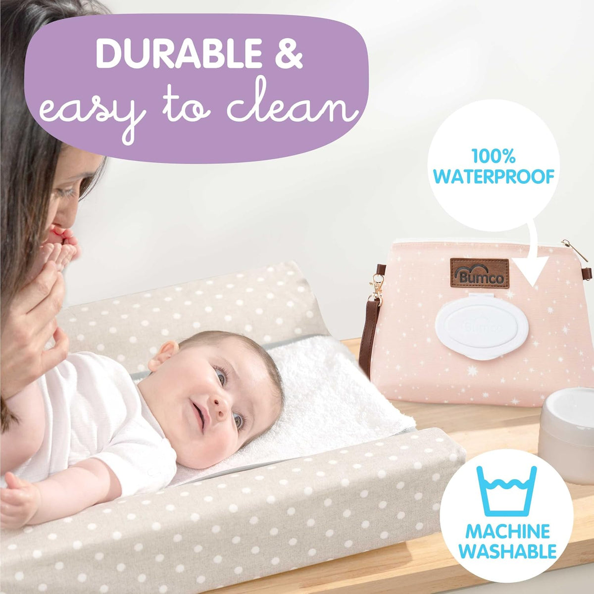 Portable Diaper Clutch Bag and Travel Diaper Cream Spatula Set