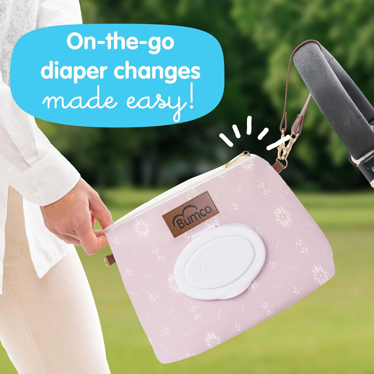 Portable Diaper Clutch Bag and Travel Diaper Cream Spatula Set