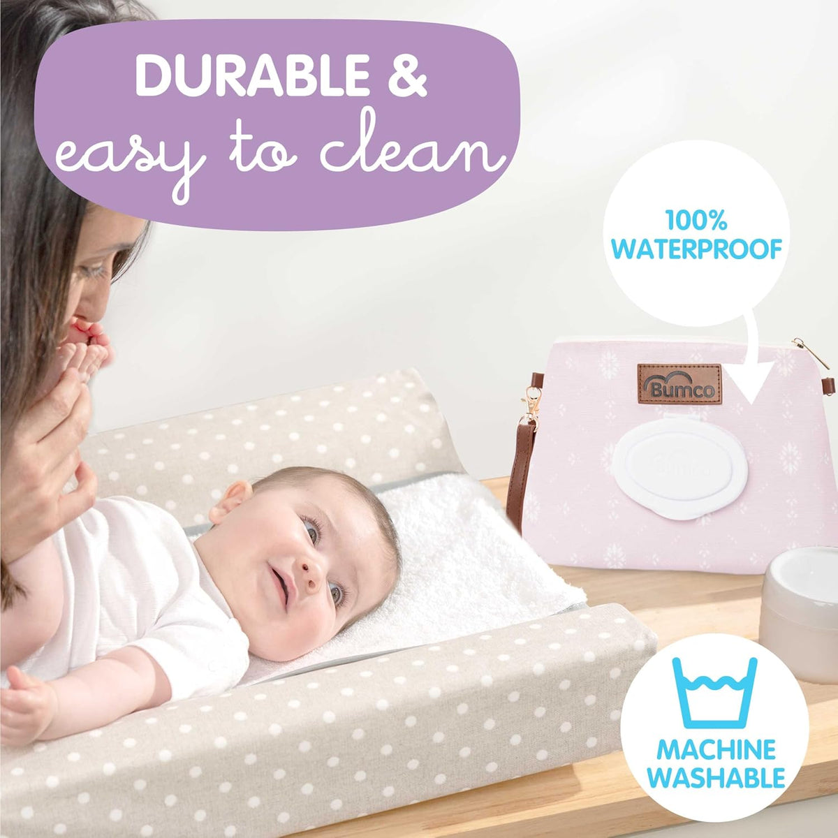 Portable Diaper Clutch Bag and Travel Diaper Cream Spatula Set