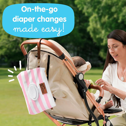 Portable Diaper Clutch Bag and Travel Diaper Cream Spatula Set