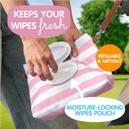 Portable Diaper Clutch Bag and Travel Diaper Cream Spatula Set