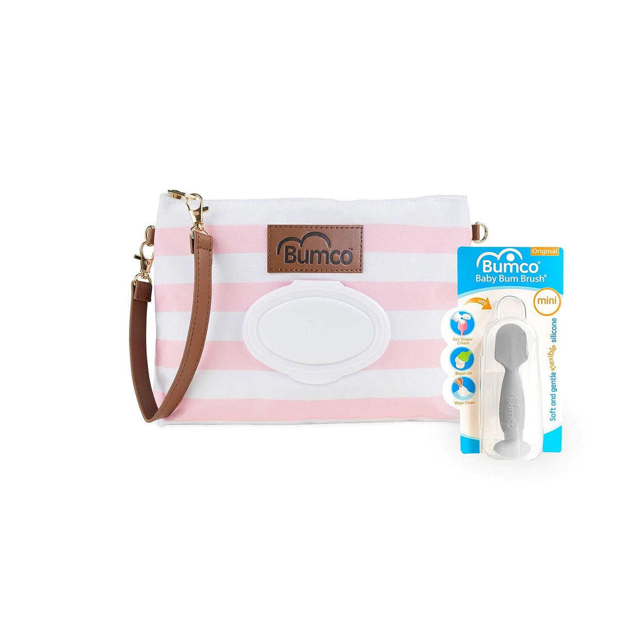 Portable Diaper Clutch Bag and Travel Diaper Cream Spatula Set