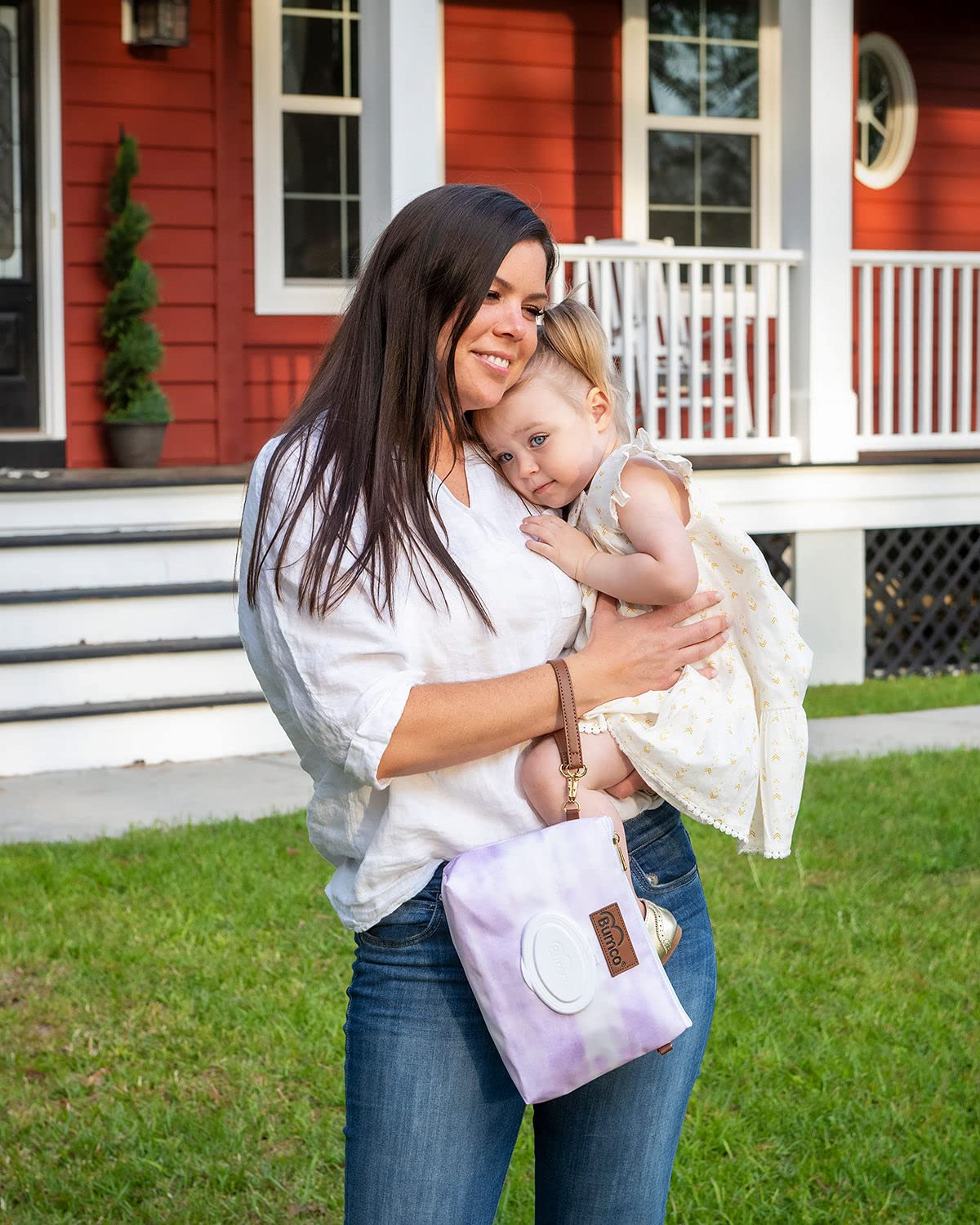 Portable Diaper Clutch Bag and Travel Diaper Cream Spatula Set