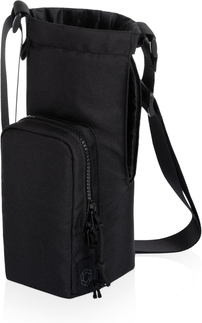 PICNIC TIME Eclipse 40 oz Tumber Tote, Drink Carrier Crossbody Bag, Water Bottle Holder with Shoulder Strap and Phone Pocket, (Gray)