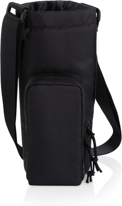 PICNIC TIME Eclipse 40 oz Tumber Tote, Drink Carrier Crossbody Bag, Water Bottle Holder with Shoulder Strap and Phone Pocket, (Gray)