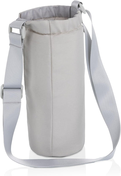 PICNIC TIME Eclipse 40 oz Tumber Tote, Drink Carrier Crossbody Bag, Water Bottle Holder with Shoulder Strap and Phone Pocket, (Gray)