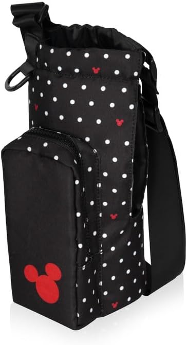 PICNIC TIME Eclipse 40 oz Tumber Tote, Drink Carrier Crossbody Bag, Water Bottle Holder with Shoulder Strap and Phone Pocket, (Gray)