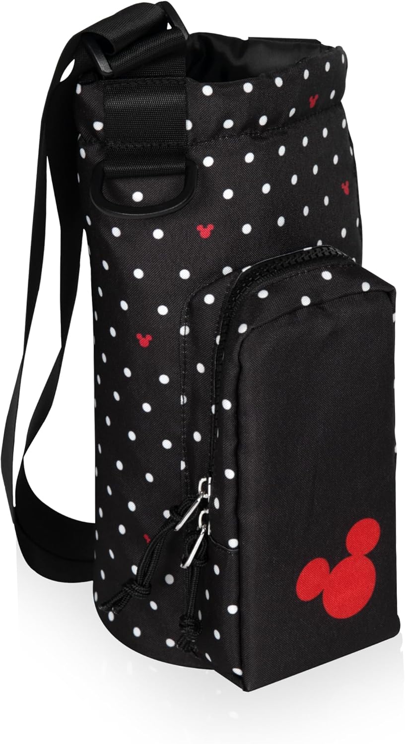 PICNIC TIME Eclipse 40 oz Tumber Tote, Drink Carrier Crossbody Bag, Water Bottle Holder with Shoulder Strap and Phone Pocket, (Gray)